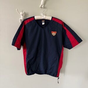 Cooperstown Baseball Pullover Men Medium Short Sleeve Jacket Windbreaker Vented